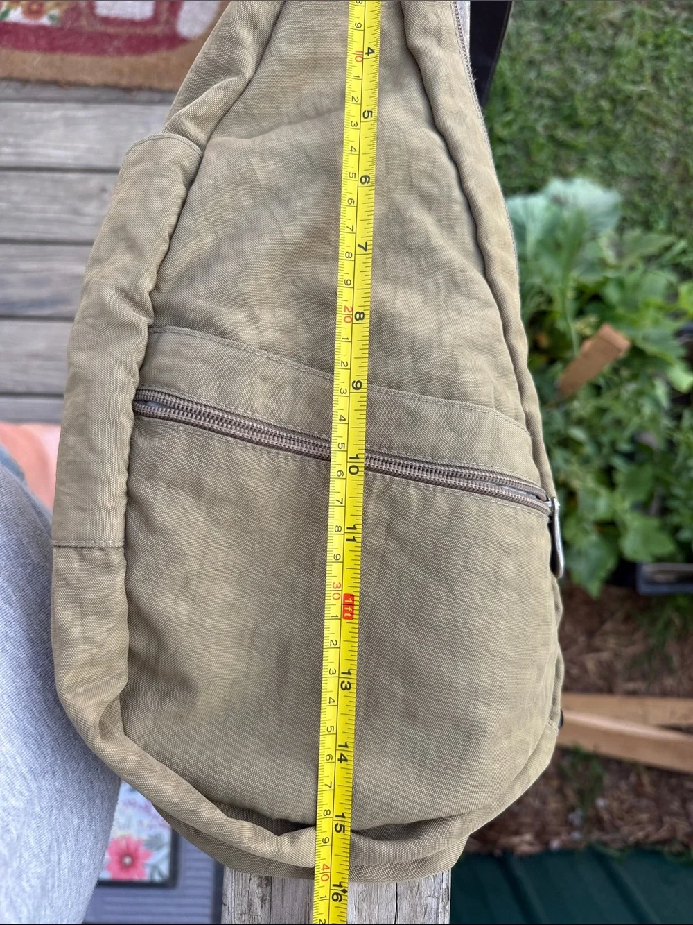 Ameribag Olive Green Canvas Crossbody Bag